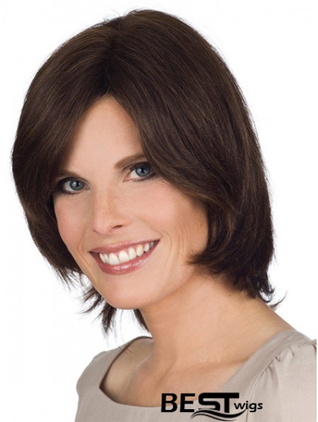 Lace Front Chin Length Straight Brown Natural Bob Wigs