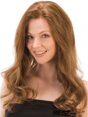 Wavy Without Bangs Monofilament Auburn Exquisite Long Wigs