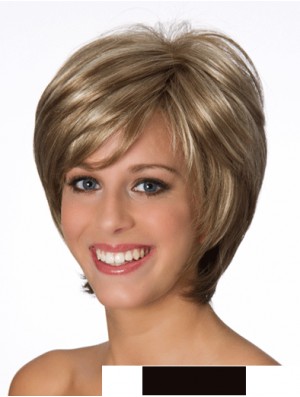 Layered Wavy Blonde 8 inch Real Human Wigs