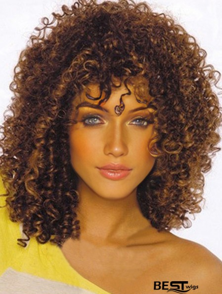 Wigs For African American Women Layered Cut Shoulder Length Kinky Style