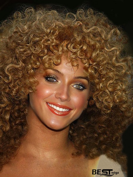 11 inch Caples Synthetic Blonde Classic Kinky Curly Lace Wigs