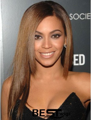 Long Yaki Without Bangs Lace Front 18 inch Flexibility Beyonce Wigs