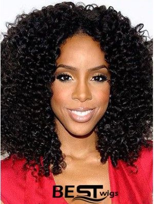 Designed 16 inch Shoulder Length Kinky Wigs For Black Women