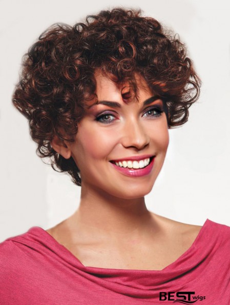 10 inch Auburn Monofilament Wigs For Black Women