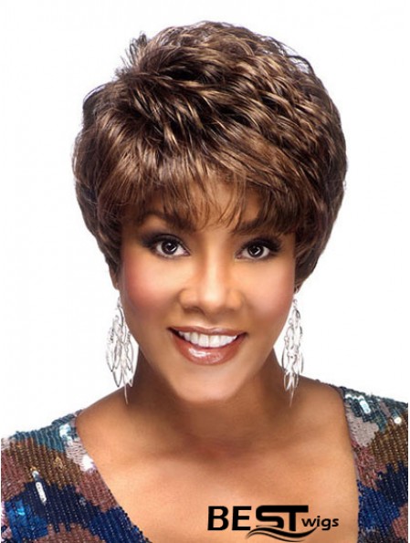 Short African American Wigs Collection Boycuts Cropped Length Brown Color