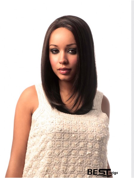 Long Brown Yaki Without Bangs Great African American Wigs