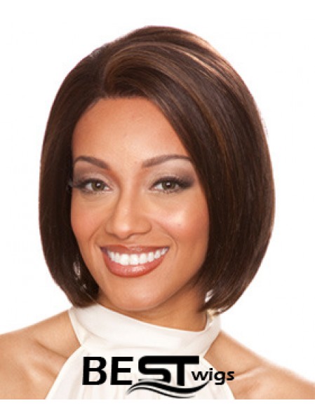Human Hair Lace Fronts Chin Length Straight Style Bobs Cut