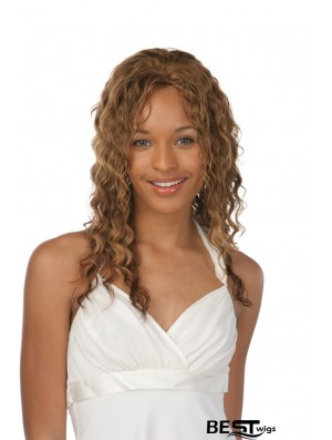 Layered Good Curly Auburn Long Human Hair Lace Front Wigs