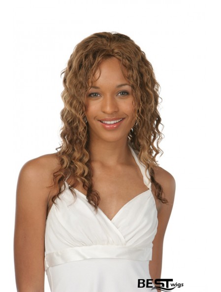 Layered Good Curly Auburn Long Human Hair Lace Front Wigs