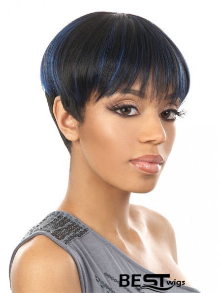 Cropped Black Straight Boycuts New African American Wigs