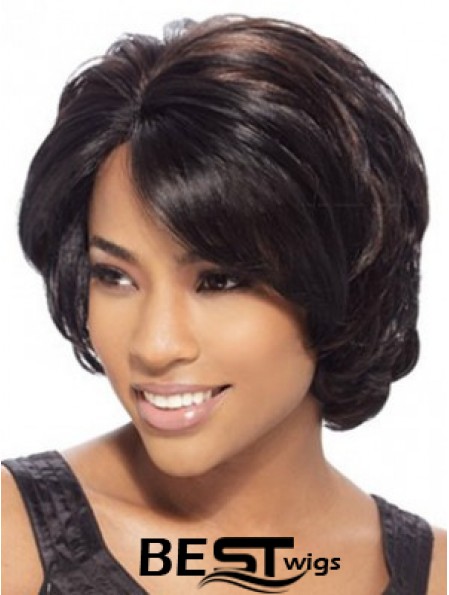 Wavy Layered Chin Length Brown Trendy Lace Front Wigs