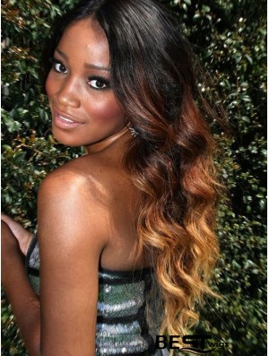 Full Lace Human Hair Wigs UK With Long Length Ombre/2 Color