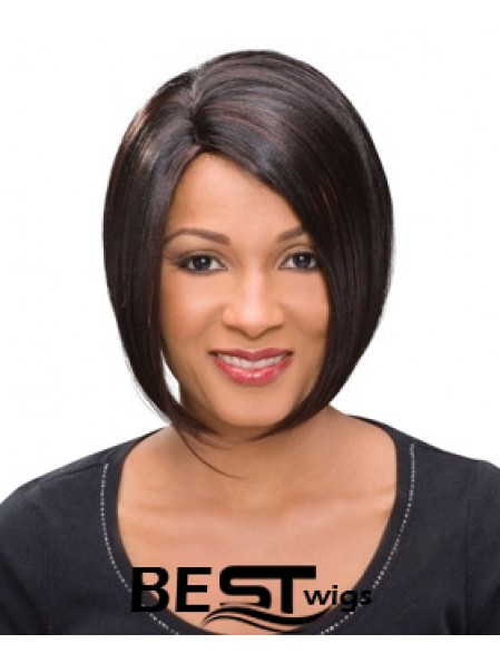 Chin Length Auburn Straight Bobs High Quality African American Wigs