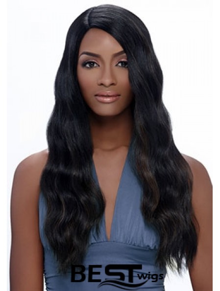 Long Black Straight Without Bangs Exquisite African American Wigs