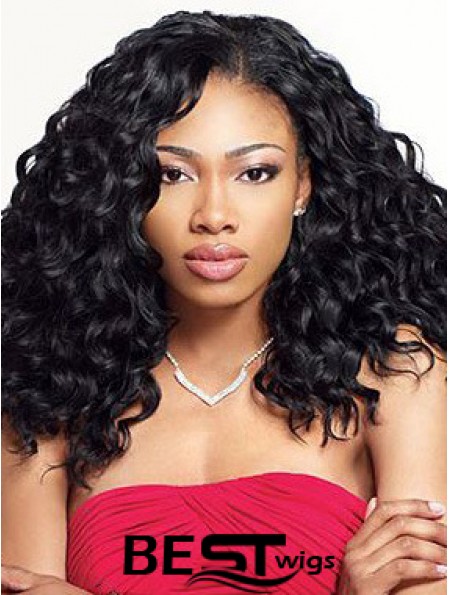 Modern 12 inch Shoulder Length Kinky Wigs For Black Women