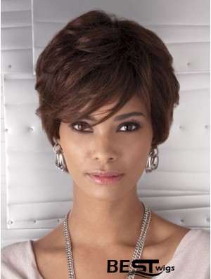 Cropped Auburn Wavy Layered Cheapest African American Wigs