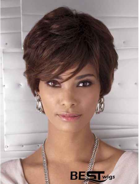 Cropped Auburn Wavy Layered Cheapest African American Wigs