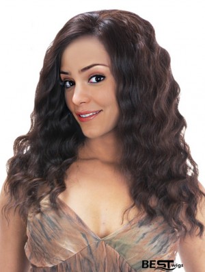 Incredible Brown Long Without Bangs Wavy Glueless Lace Front Wigs