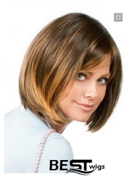 Capless Chin Length Straight Blonde Popular Bob Wigs