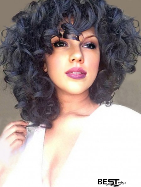 Black Curly 10 inch Capless Synthetic African American Wigs