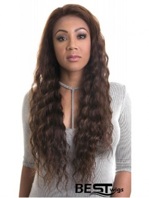 Wavy 22 inch Lace Front Brown African American Hairstyles