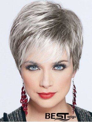 Short Wigs For Lady With Capless Straight Style Cropped Length