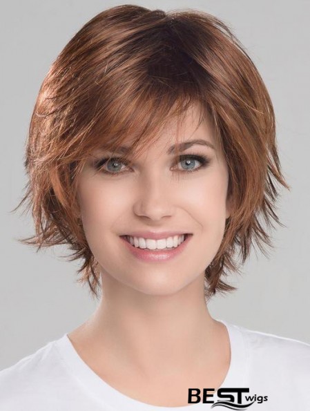 Auburn Beautiful Wavy Short Synthetic Bob Wigs