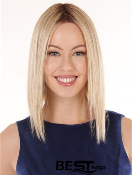 12 inch Shoulder Length Hairstyles Blonde Wavy Bob Wigs