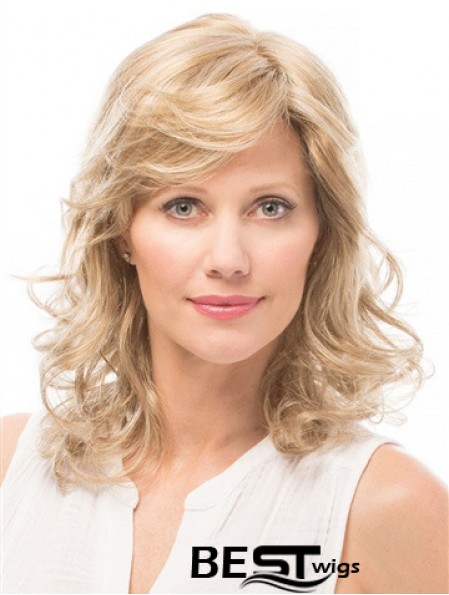 Layered 14 inch Shoulder Length Wavy Style Medium Wigs