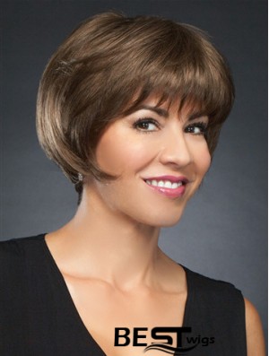 6 inch Cropped Incredible Brown Straight Bob Wigs