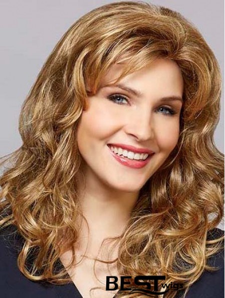 Layered Capless 16 inch Wavy Blonde Long Wigs