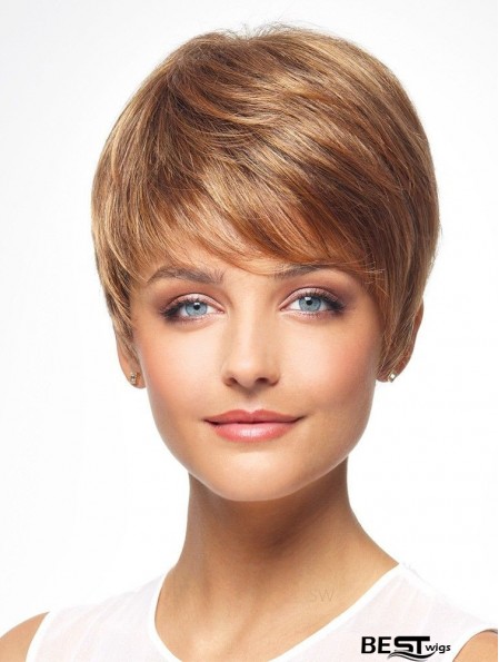 Auburn 8 inch Boycuts Cheapest Capless Synthetic Wigs