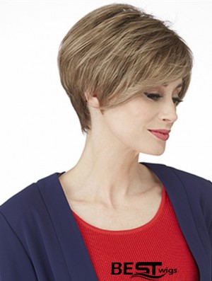 Ideal 6 inch Straight Blonde Boycuts Short Wigs