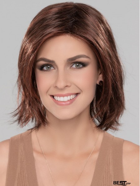 Auburn 12 inch Chin Length Straight Natural Bob Wigs For Women