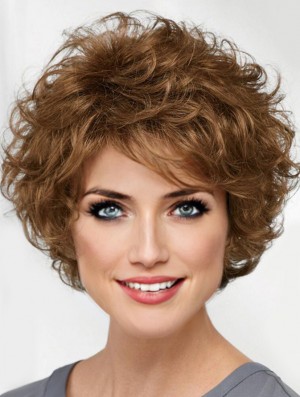 Curly Brown Short 8inch Designed Classic Wigs