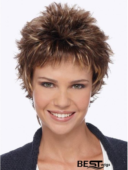 Boycuts Blonde Wavy 6 inch Short Synthetic Wigs