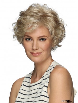 Lace Front Platinum Blonde 10 inch Short Layered Heat Friendly Wigs