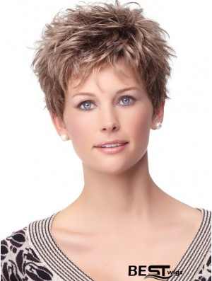 Curly Synthetic Wigs With Synthetic Capless Boycuts Curly Style