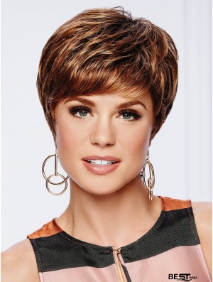 Layered Copper Straight 6 inch Capless Wigs