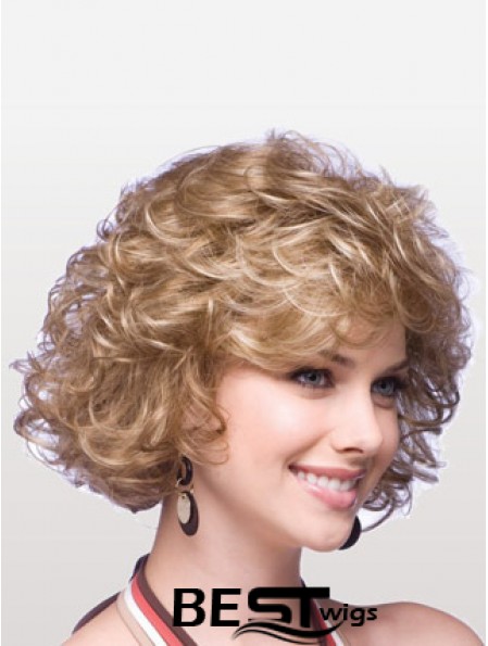 Synthetic Cheap Wigs With Capless Layered Cuts Chin Length Blonde Color