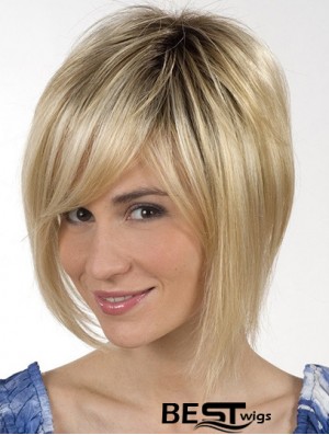 Chin Length Blonde Great 8 inch Straight Bob Wigs