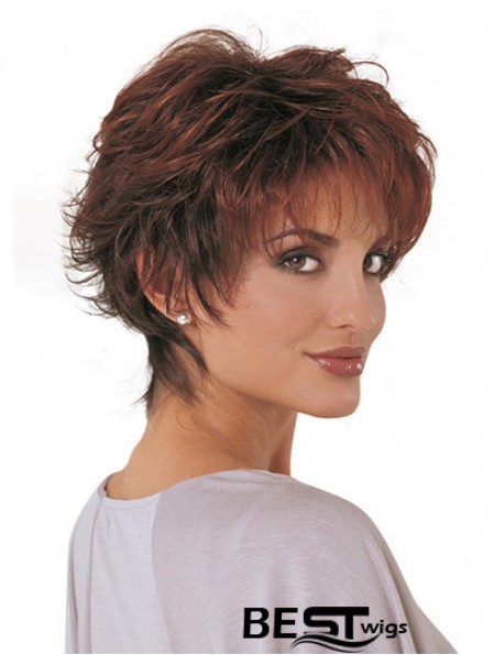 Synthetic Fashion Wigs Classic Cut Short Length Auburn Color