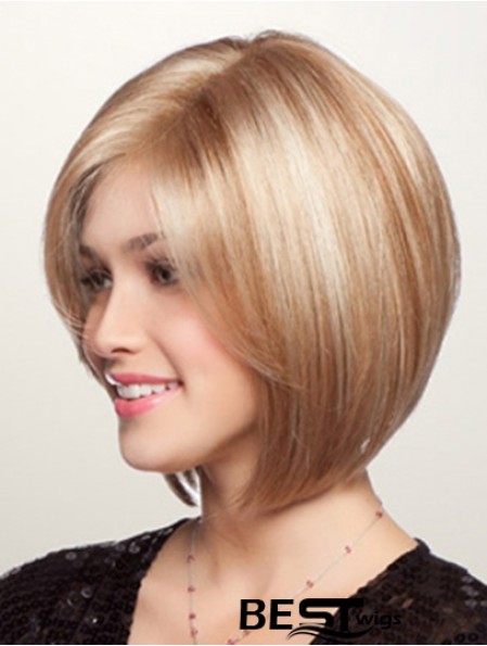 Short Synthetic Lace Wigs Bobs Cuts Blonde Color