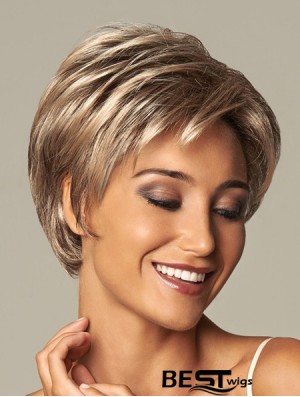 Wavy Layered 8 inch Blonde Trendy Synthetic Wigs