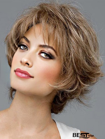 Cheap Synthetic Hair UK Layered Cut Short Length Wavy Style