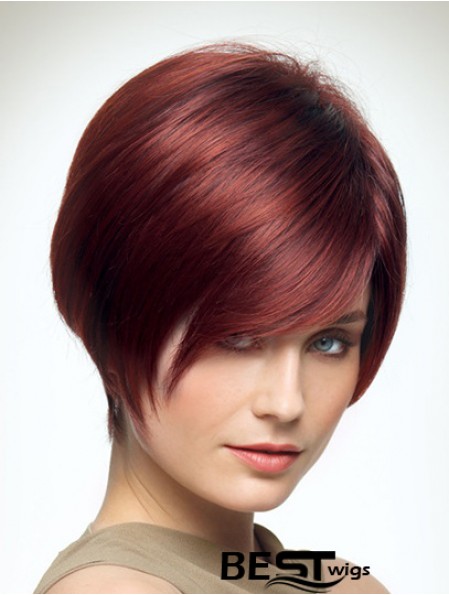 Cheap Synthetic Wigs In UK With Bangs Capless Straight Style