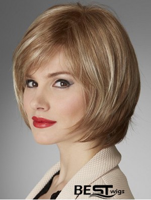 Top Quality Synthetic Wigs With Monofilament Bobs Cut Chin Length