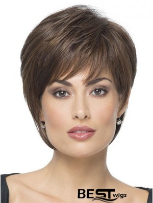 Short Boycuts Straight Brown Hairstyles Synthetic Wigs