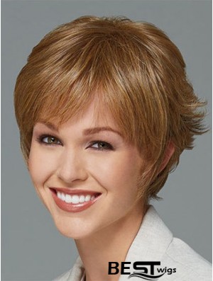 Short Boycuts Straight Blonde New Synthetic Wigs