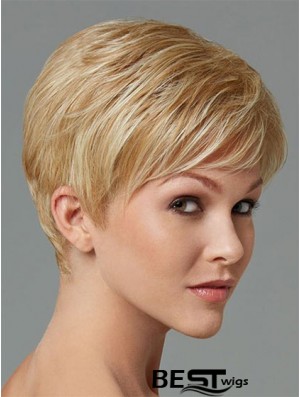 Synthetic Hair For Sale Boycuts Cropped Length Blonde Color